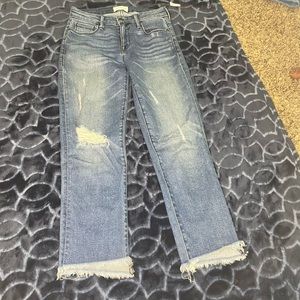 Parker Smith cut-off straight fit jeans